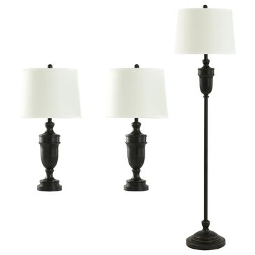 Flair Industries 3-Piece Lamp Set in Bronze, , large