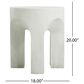 Hearth and Haven Outdoor Round Side Table with Arch Base Design in Antique White, , large