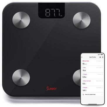 Sunny Health & Fitness Smart Body Composition Weight Scale in Black, , large