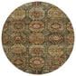 Dalyn Rug Company Silk Road Fern, Olive, Copper, Gold, Paprika, Ivory and Beige 8" Round Area Rug, , large