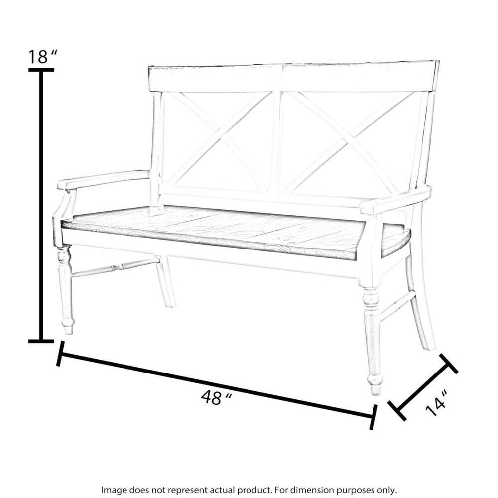 A-America Stone Creek Dining Bench in Chicory and Slate Black , , large