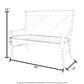 A-America Stone Creek Dining Bench in Chicory and Slate Black , , large