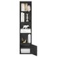 HOMLUX 5-Tier Shelf Bookcase with Door Storage Cabinet in Blackwood, , large