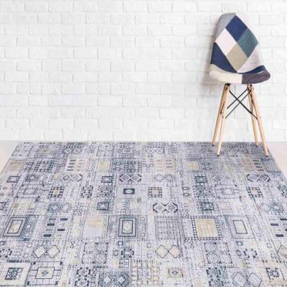 Amer Rugs Hamilton 7&#39;6&quot; x 9&#39;6&quot; Navy and Gold Area Rug, , large