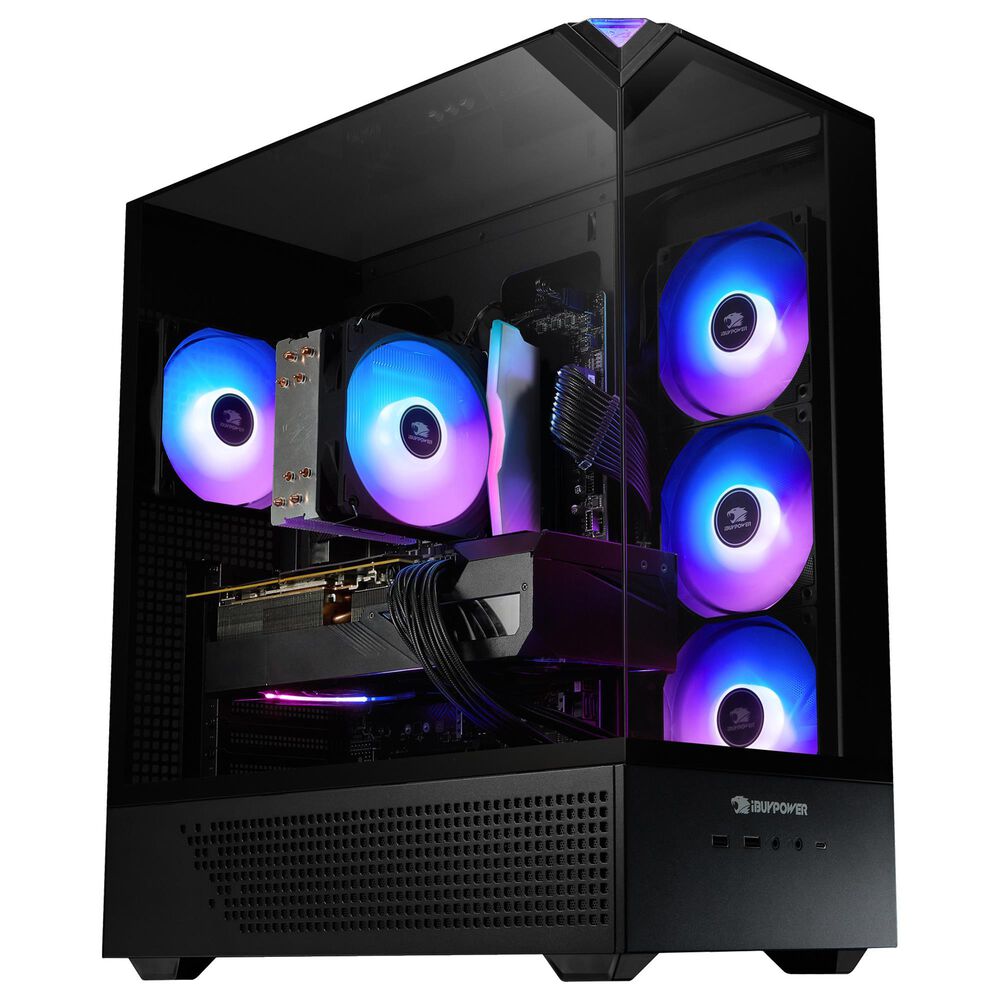 iBUYPOWER Element 9 Gaming Desktop PC | Intel Core Ultra 5 225F - 16GB RAM - NVIDIA GeForce RTX 5060Ti Graphics - 1TB SSD in Black, , large