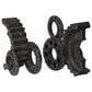 Mercana Cogsworth Resin Industrial Gear Decorative Bookend in Brown (Set of 2), , large