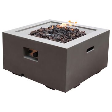 Elementi Fire Ridgefield Square Natural Gas Fire Table in Gray, , large