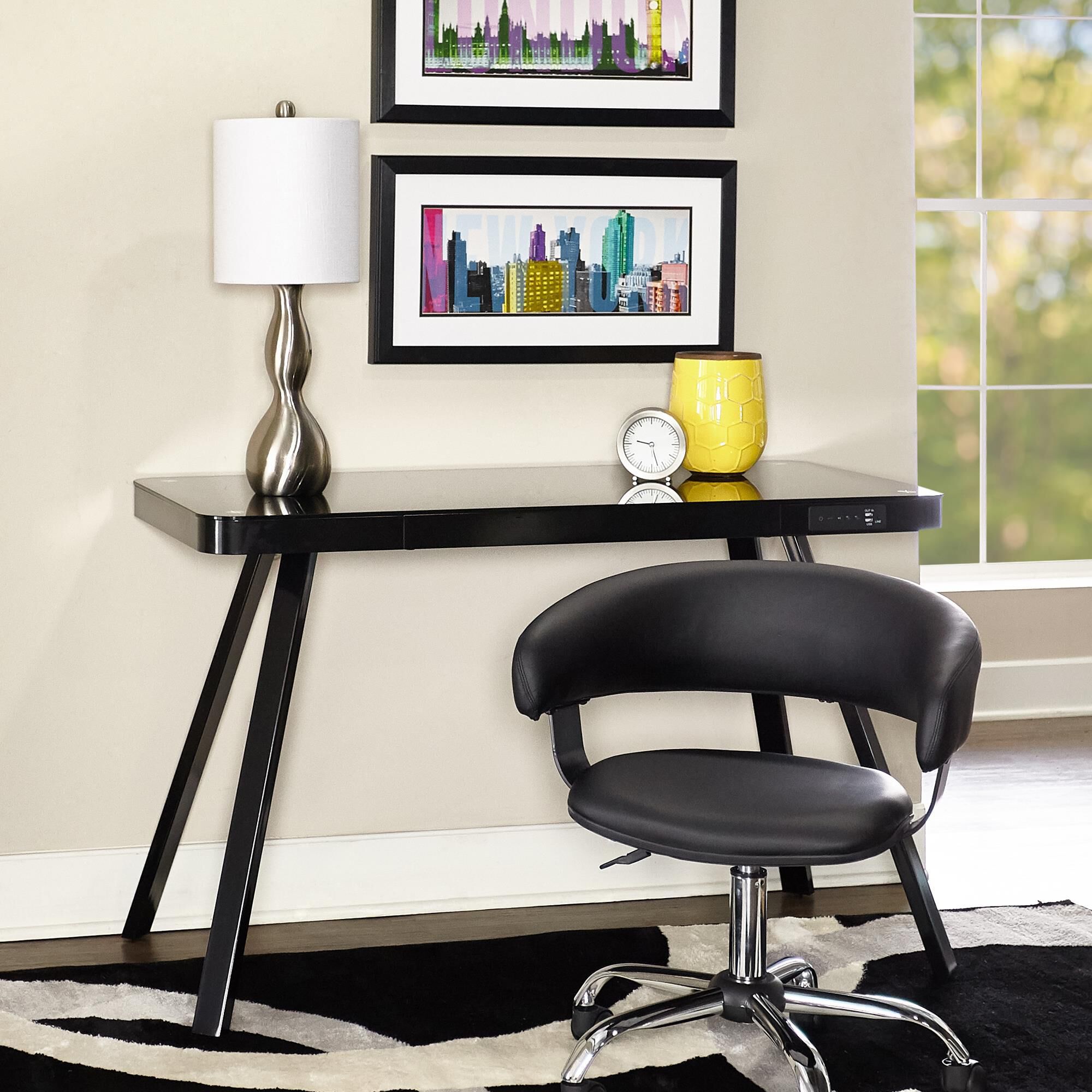 Linden Boulevard Barrel Office Chair in Black NFM