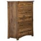 Briarwood LLC Jack and Jill 6 Drawer Chest in Rustic Hickory Cappuccino, , large