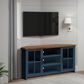 Legends Home Nantucket 67" Corner TV Stand in Blue Denim and Whiskey, , large