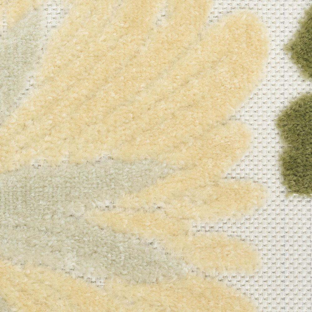Nourison Aloha ALH42 Ivory and Green 2'8" x 4' Indoor/Outdoor Area Rug, , large