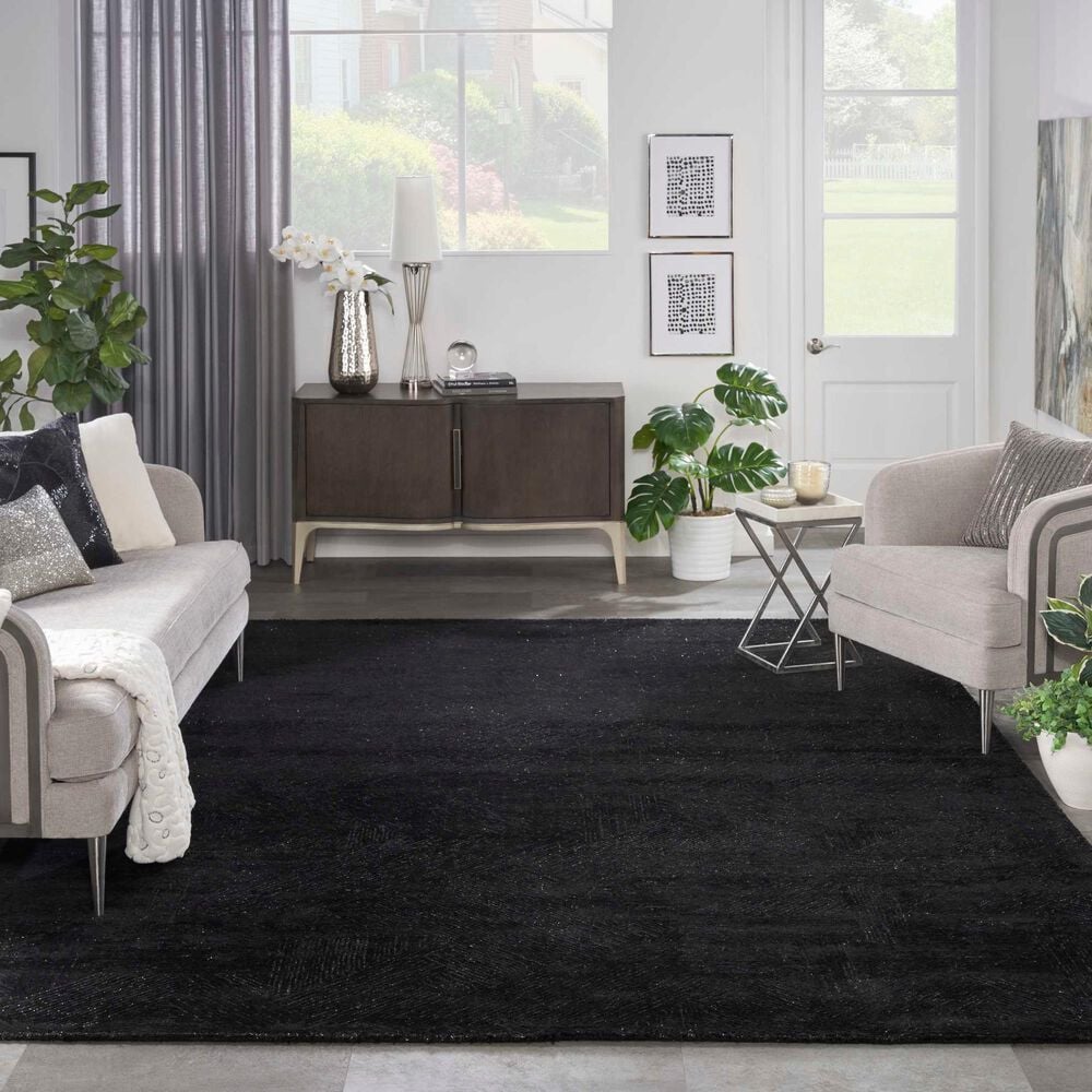 Nourison Ma30 Star 5&#39;3&quot; x 7&#39;3&quot; Black Area Rug, , large