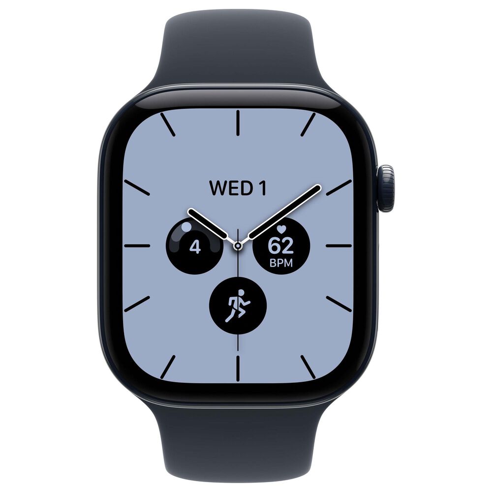 Apple Watch Series 12 (GPS + Cellular) 46mm Night Blue Ceramic Case with Navy Blue Sport Band - S/M and 2-Year AppleCare+, , large