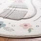 Safavieh Carousel CRK187 6"7" Round Ivory and Pink Kids Area Rug, , large