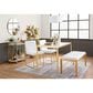 Lumisource Fuji Side Chair with White Cushion in Gold (Set of 2), , large