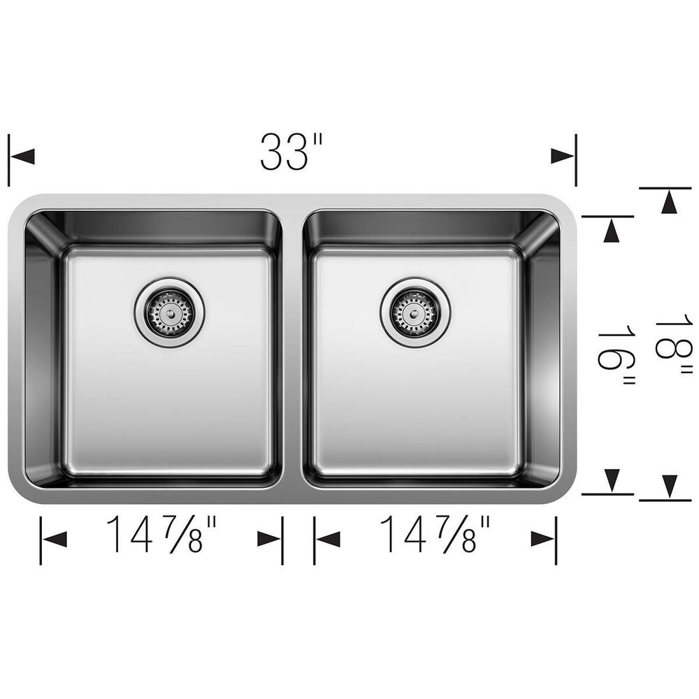 Blanco Formera Equal Double Sink in Stainless Steel, , large
