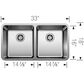 Blanco Formera Equal Double Sink in Stainless Steel, , large