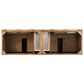 James Martin Vanities Bristol 72" Double Bathroom Vanity in Saddle Brown with 3 cm Victorian Silver Quartz Top and Rectangular Sinks, , large