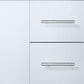 Lexora Home Geneva 48" Single Bathroom Vanity Cabinet Only in Glossy White and 48" LED Mirror, , large