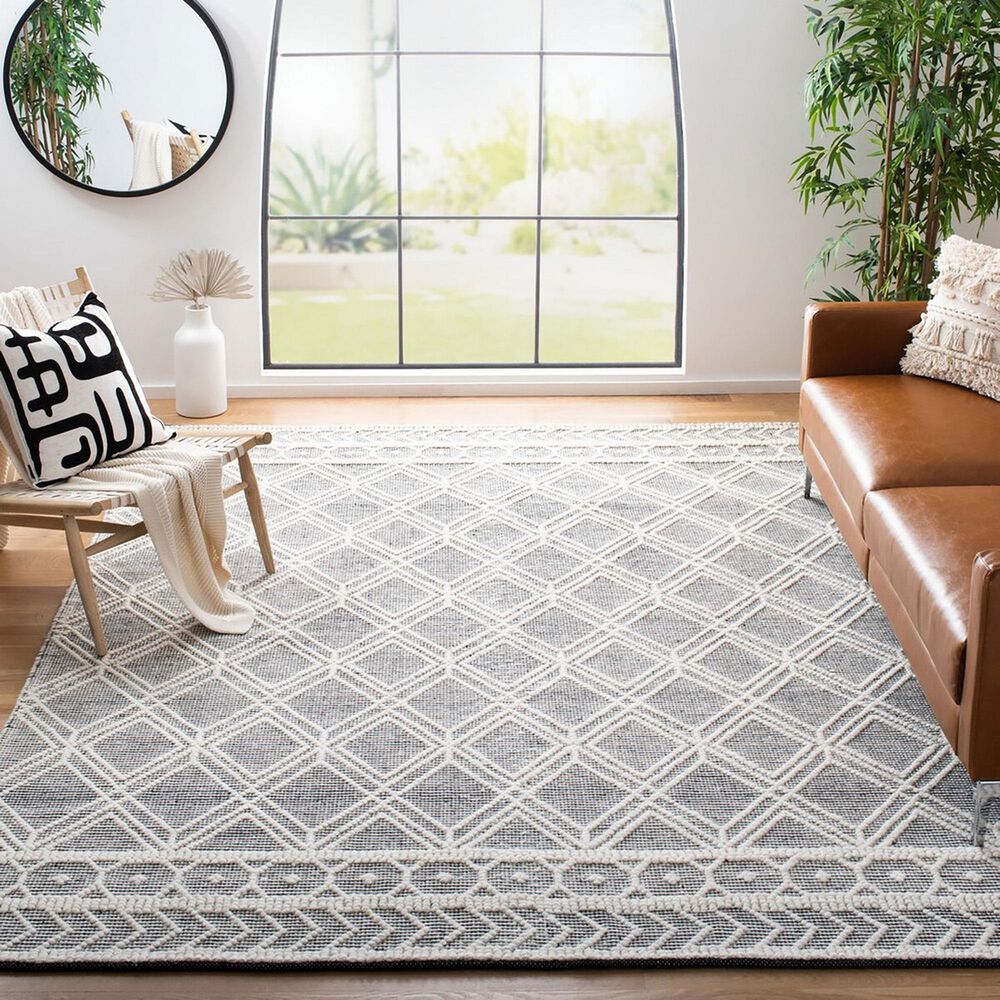 Safavieh Natura NAT478A 8&#39; x 10&#39; Ivory and Black Area Rug, , large