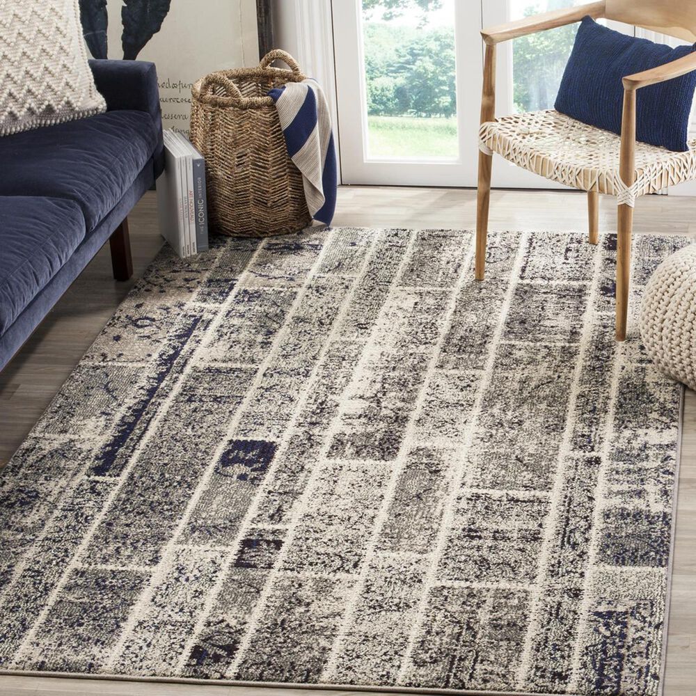 Safavieh Monaco MNC216G-5 5&#39;1&quot; x 7&#39;7&quot; Grey/Multi Area Rug, , large