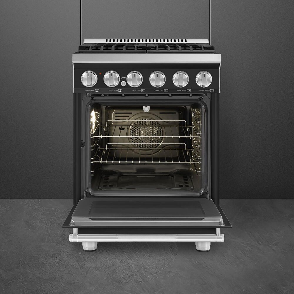 SMEG Professional 24" Gas Range in Matte Black, , large