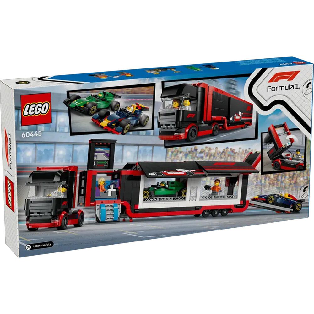 LEGO City F1 Truck with RB20 &amp; AMR24 F1 Cars, , large