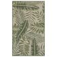 Nourison Garden Oasis GOA02 Ivory and Green 3" x 5" Indoor/Outdoor Area Rug, , large