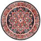Safavieh Riviera 6"7" Round Red and Navy Area Rug, , large