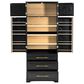 HOMLUX 78.2" Tall Farmhouse Kitchen Pantry Cabinet with 8 Door Shelves, Storage Cabinet with 3 Adjustable Shelves, 3 Large Drawers, Versatile Cupboard for Kitchen, Dining & Bathroom, Ash Black, , large