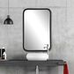Salt & Light 30" x 20" Wall Mirror in Matte Black, , large