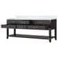 Lexora Home Norwalk 80" Double Bathroom Vanity in Black Oak with White Carrara Marble Top and Rectangular Sinks, , large