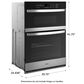 Whirlpool 30" Self-Cleaning Microwave Wall Oven Combo in Stainless Steel, , large