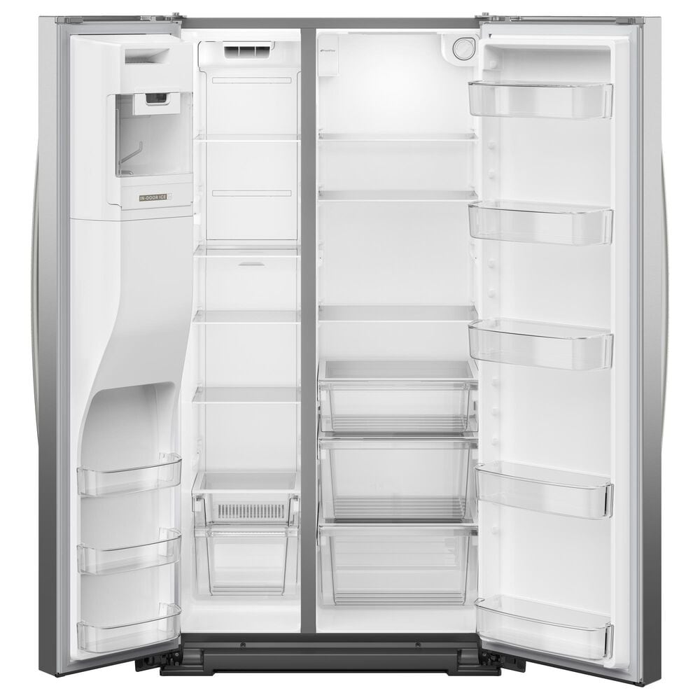 Whirlpool 20.85 Cu. Ft. Counter Depth Freestanding Side by Side Refrigerator in Fingerprint Resistant Stainless Steel, , large