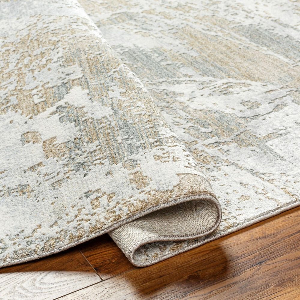 Surya Brunswick Cream, Taupe, Tan, Light Slate, Blue and Gray 5' x 7'5" Area Rug, , large