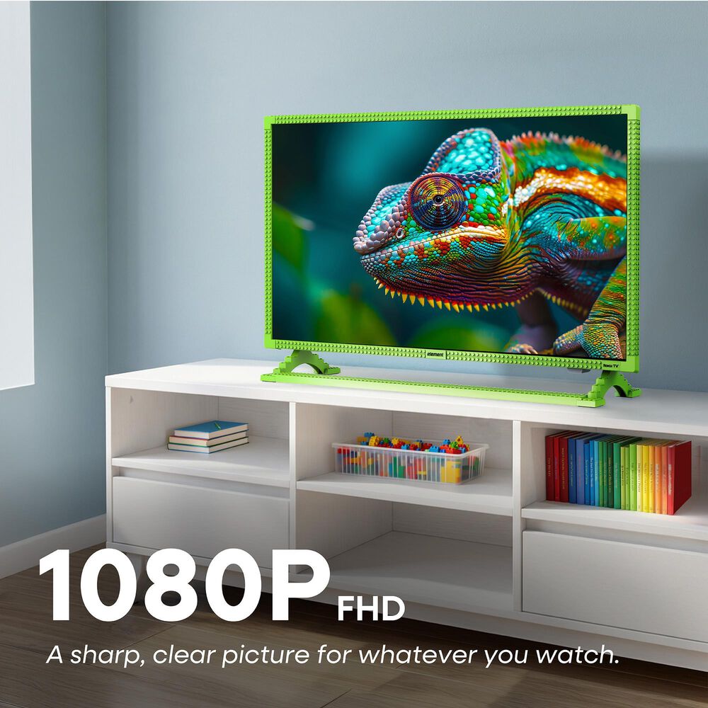 Element 32" Class 1080P FHD Building Block in Green - Smart Roku TV, , large