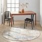Nourison Rush 4" Round Blue and Beige Area Rug, , large