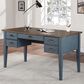 Wycliff Bay Fairmont 54" Half Pedestal Desk in Dusty Blue, , large