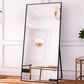 HOMLUX 58" x 18" Rectangular Leaning Floor Mirror in Black, , large