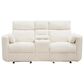 Simeon Collection Power Glider Reclining Console Loveseat in Mega Ivory, , large