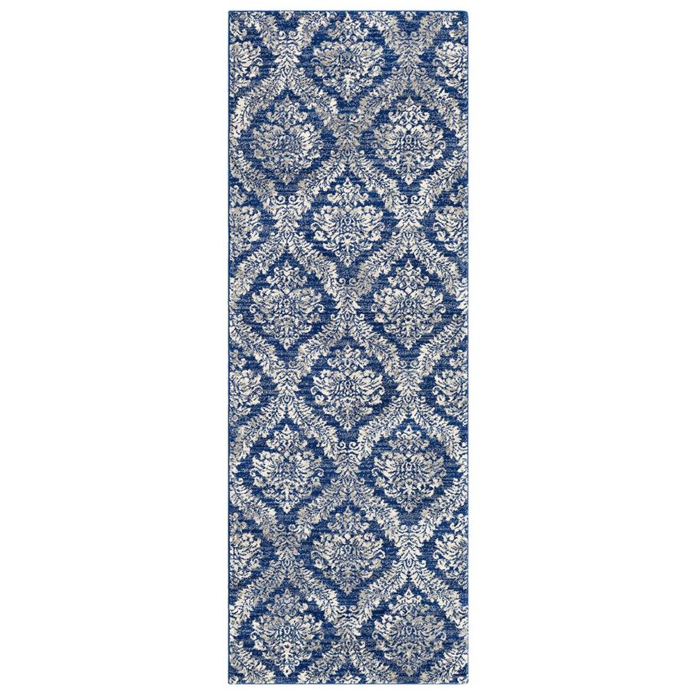 Surya Harput HAP-1032 2"7" x 7"3" Dark Blue, Light Gray and Charcoal Runner, , large