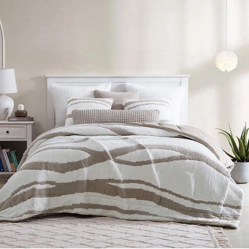 Sunday Citizen Snug Waffle 14&quot; x 36&quot; Lumbar Throw Pillow
 in Taupe, , large