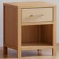 DaVinci Eloise Nightstand with Sand Upholstered Drawer in Honey, , large