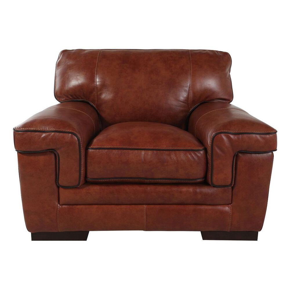 Sienna Designs Macco Leather Arm Chair in Chestnut, , large