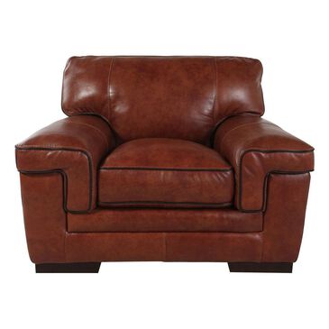Sienna Designs Macco Leather Arm Chair in Chestnut, , large