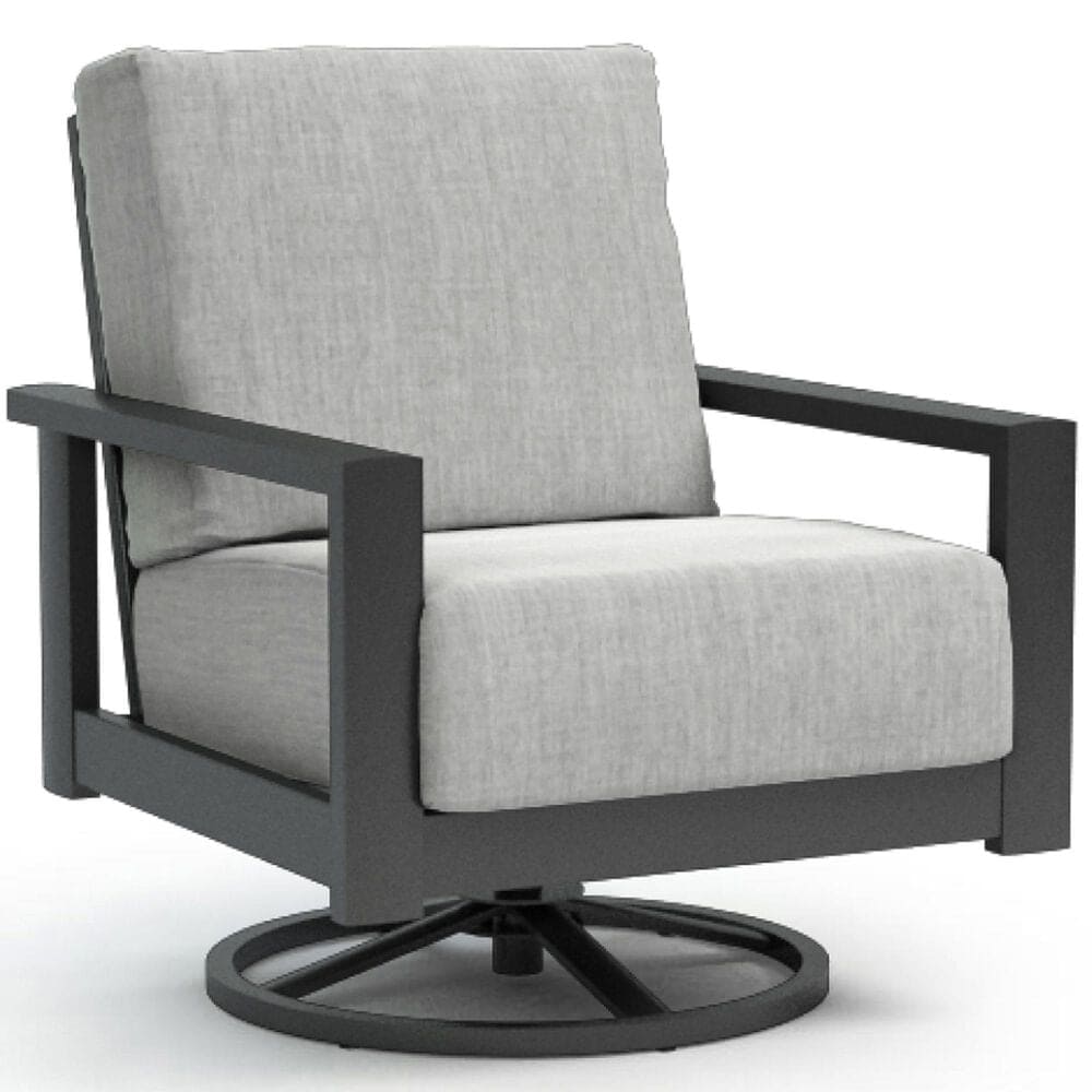 Homecrest Elements Swivel Rocker Chat Chair in Carbon, , large