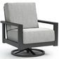 Homecrest Elements Swivel Rocker Chat Chair in Carbon, , large