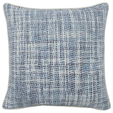 Classic Home Brax and Brook 22" Square Throw Pillow in Blue and Ivory, , large