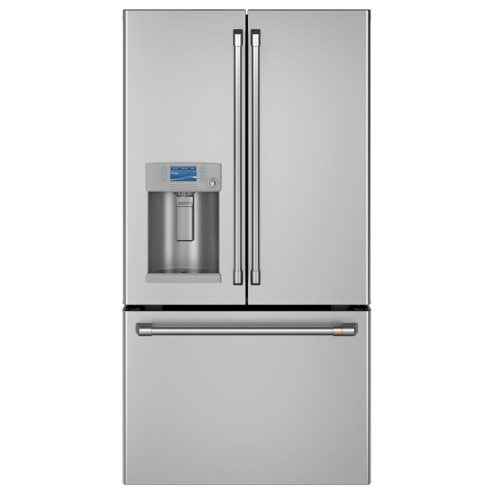 Cafe 4-Piece Kitchen Package with 22.1 Cu. Ft. French Door Refrigerator and Electric Range in Stainless Steel, , large