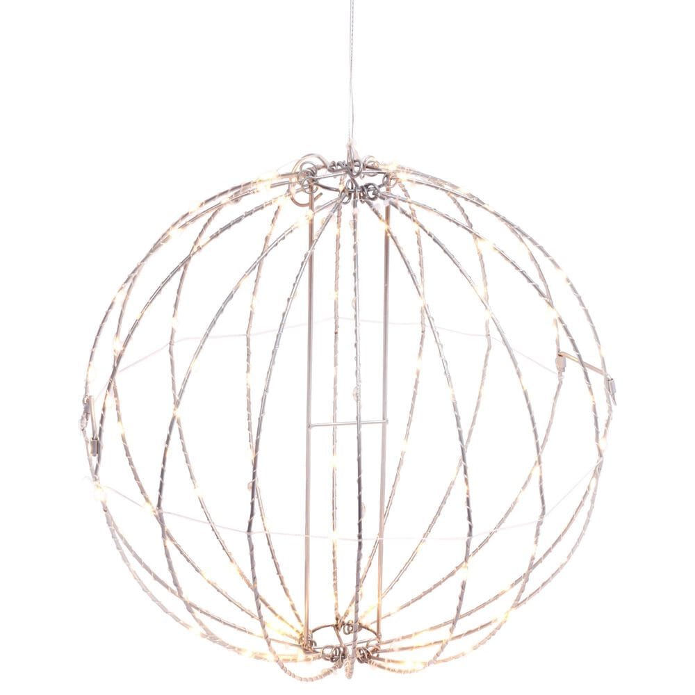 The Gerson Company 23.6" Foldable Sphere with 220 LED Lights in Gold, , large